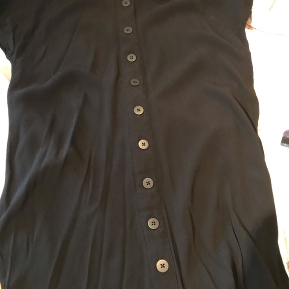 Madewell Crewneck Button Back Easy Dress in Black. Size S - Picture 5 of 7